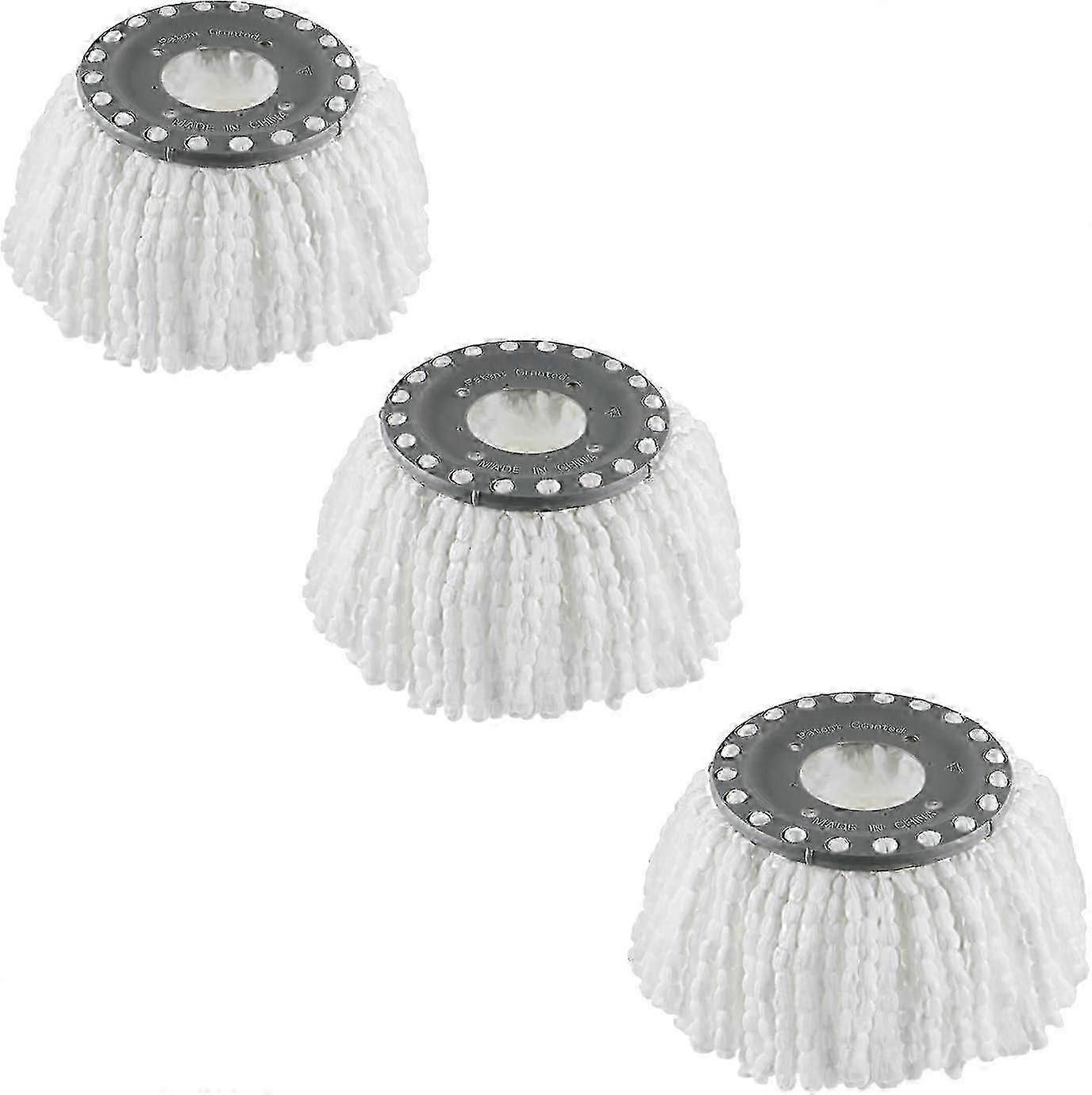 3 Pack Premium Replacement Mop Heads Refill for 360 Rotating Round Spin Magic Mop