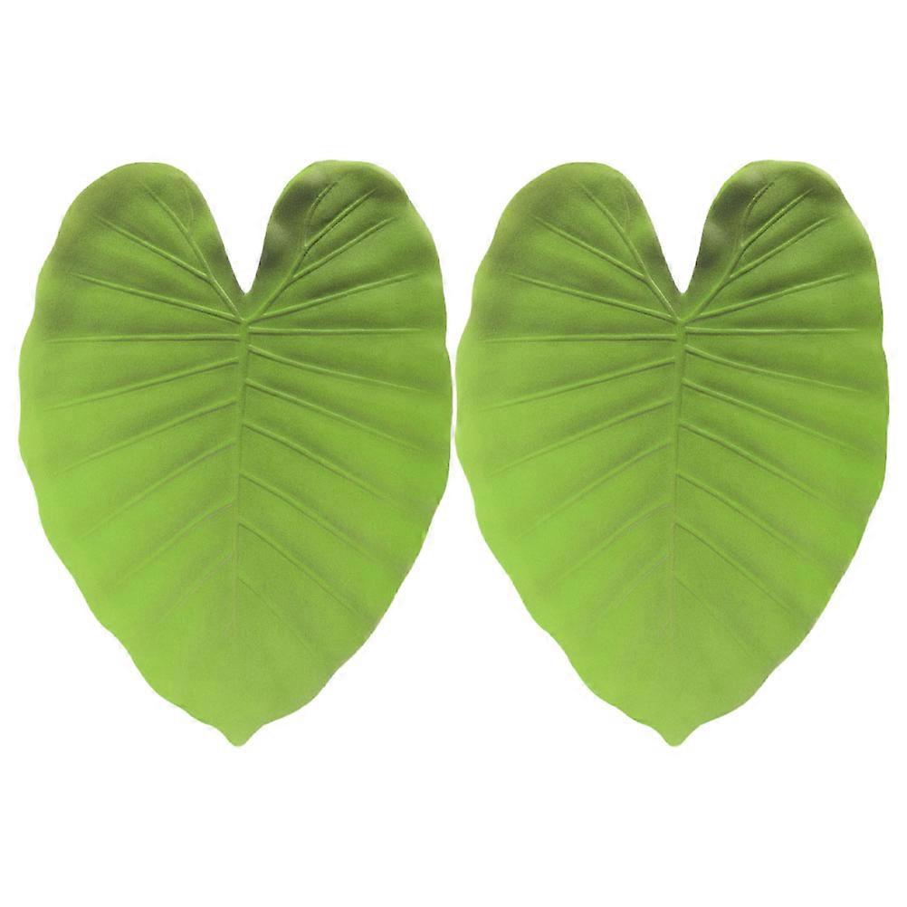 Turtle Back Leaf Table Placemat for Kitchen Use 2Pcs Artificial Leaves