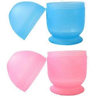Hair Dye Bowls Hair Dyeing Shaker Bowls Home Use 12.5x7cm Measuring Scale 2Set