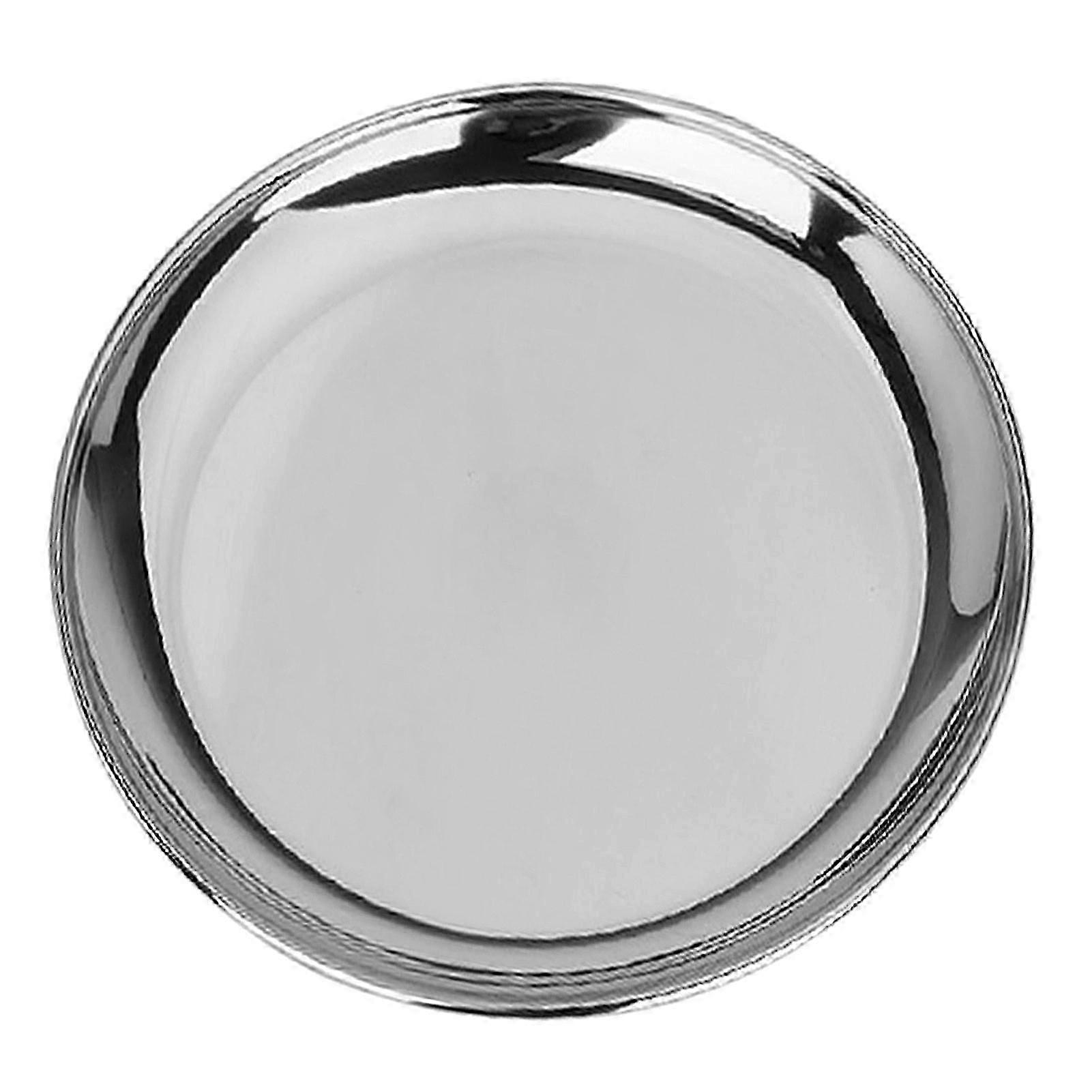 Stainless Steel Thickened Single-Layer Dessert Plate