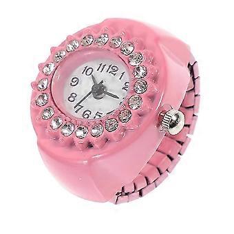 Roze horloge van synthetisch materiaal voor dames: mooi en praktisch met een fraai decoratief effect (1 stuk).