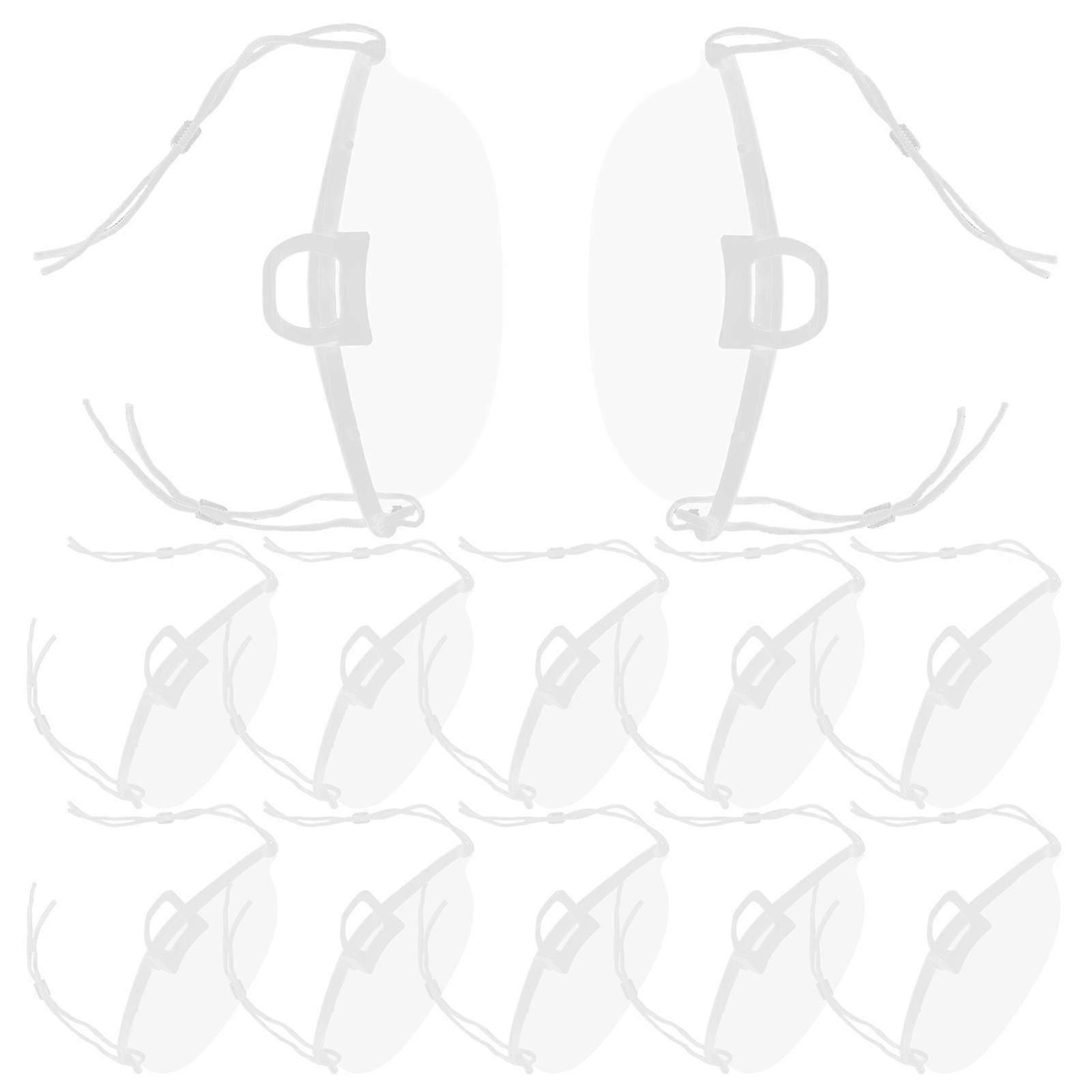 Plastic Mask Chef Mask for Restaurant Supply 40Pcs Transparent Usage
