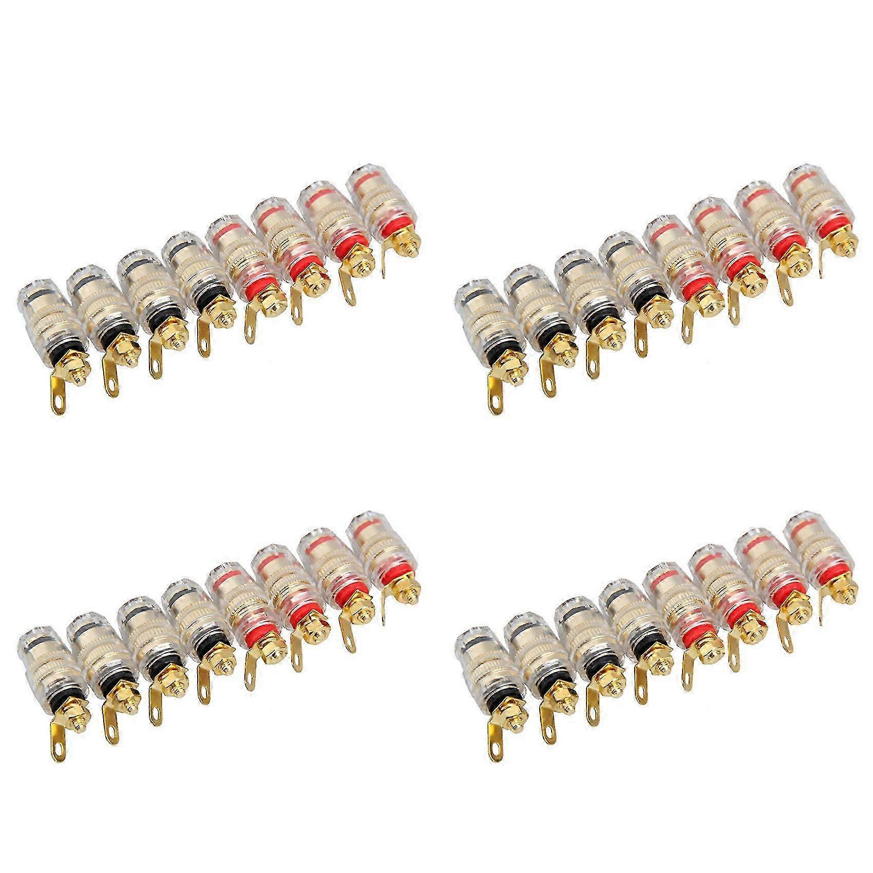 32Pcs 4mm Amplifier Speaker Terminal Binding Post Banana Plug Jack