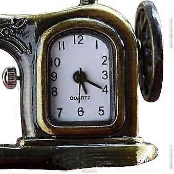 Retro-Taschenuhr im Nähmaschinen-Design aus Bronzelegierung mit Halskette – das perfekte Geschenk für Freunde, Familie und Partner