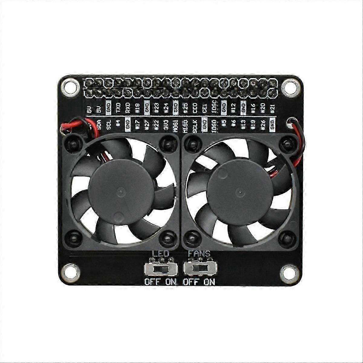 compatible with 4B Dual Cooling Fan Module with LED Radiator