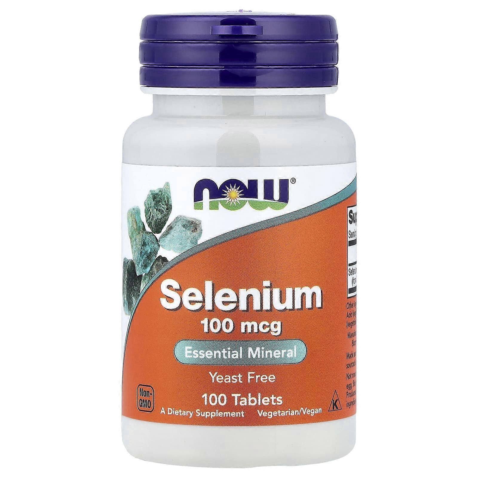 NOW Foods, Selenium, 100 mcg, 100 Tablets, 4-Pack