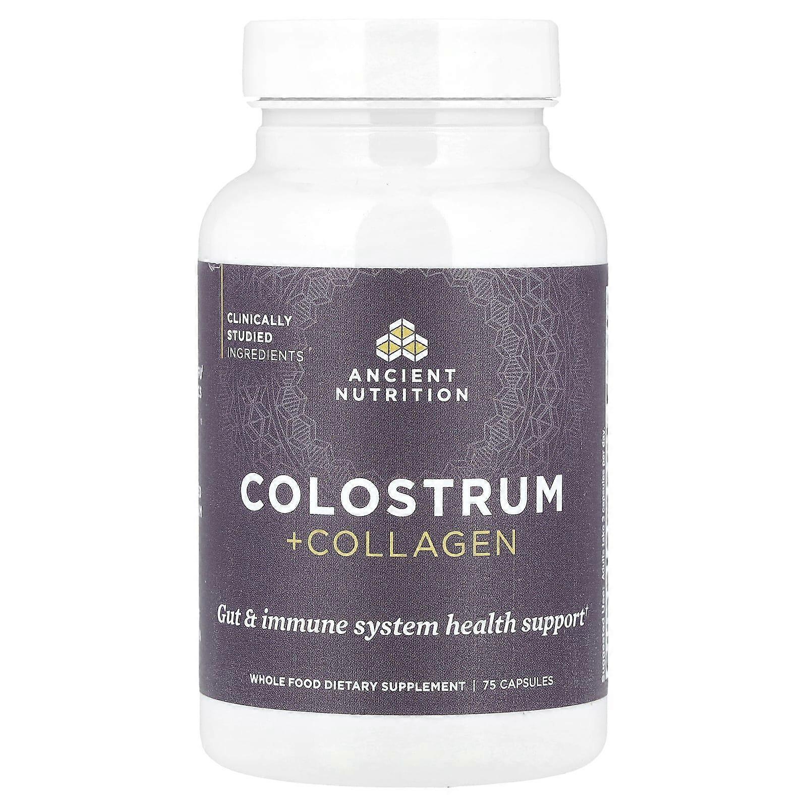 Ancient Nutrition, Colostrum + Collagen, 75 Capsules