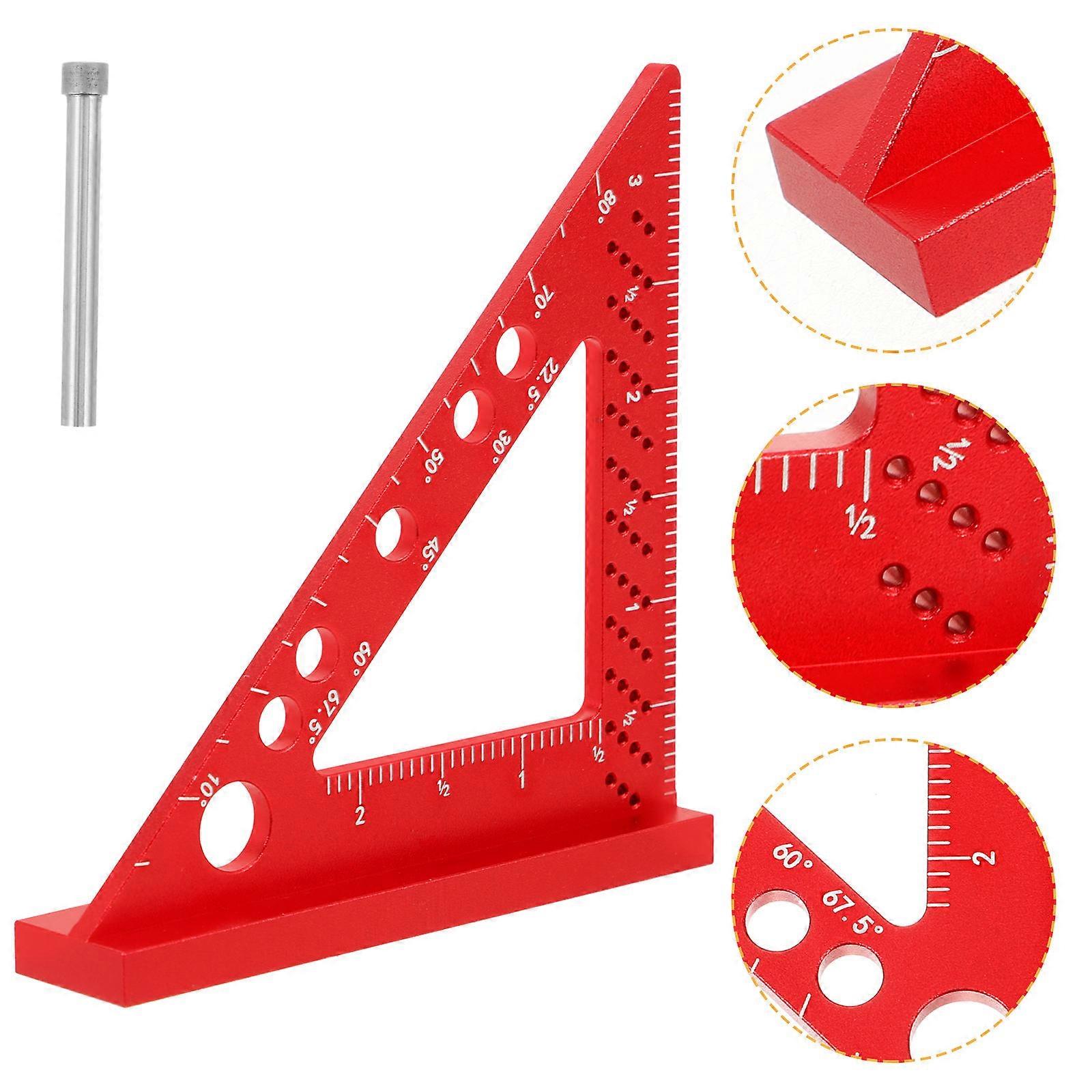Woodworking Square Protractor Drawing Line Ruler High Precision Measuring Tool for Engineer Carpenter