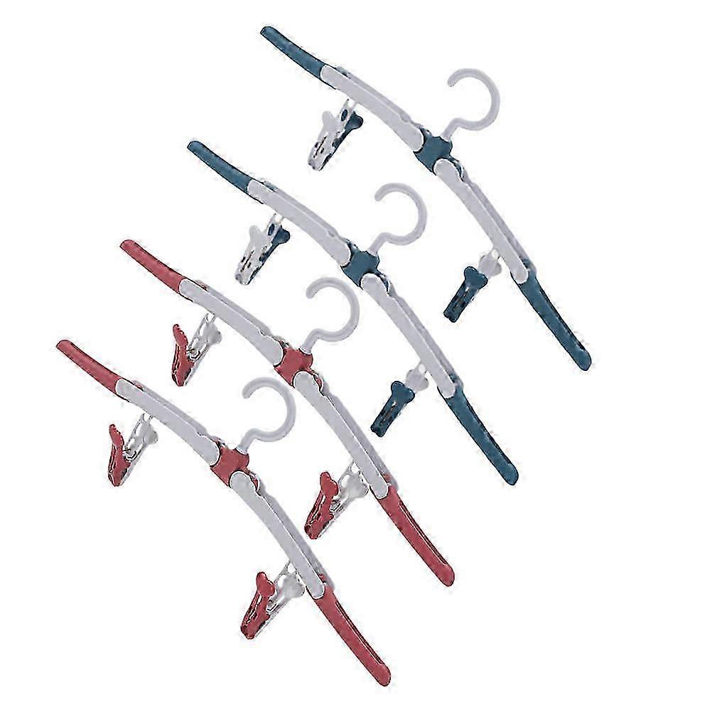 Foldable Hanger Clothes Drying Rack for Drying Clothes 4Pcs Assorted Color