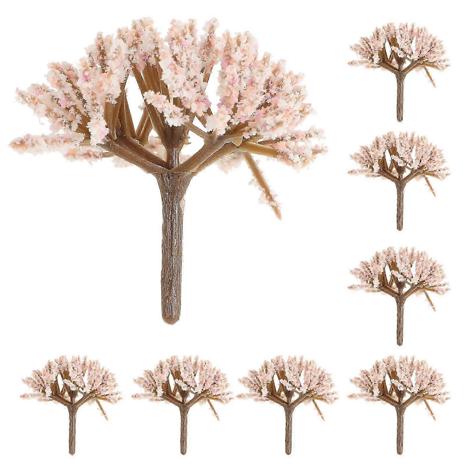 Mini Garden Tree Decor Model compatible withDecoration with 20Pcs Pink Cherry Trees