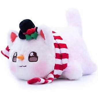 Niedliche Katzenplüschtiere, alle Arten von Elementen und Katzen in einem, ist das beste Geschenk für Kinder, Freunde, Weihnachten, Halloween (Schneemannkatze)