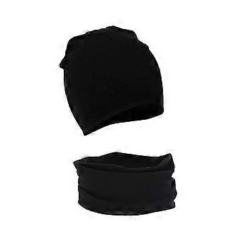 Color Matching Hats And Scarf Knitted Beanie Ski Hat Warm Headwear For Girls