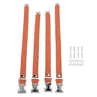 Lot de 4 sangles de fixation pour chasses de cloison sche, flexibles, en nylon et alliage d'aluminium, rglables, pice de rechange pour chasses, marron