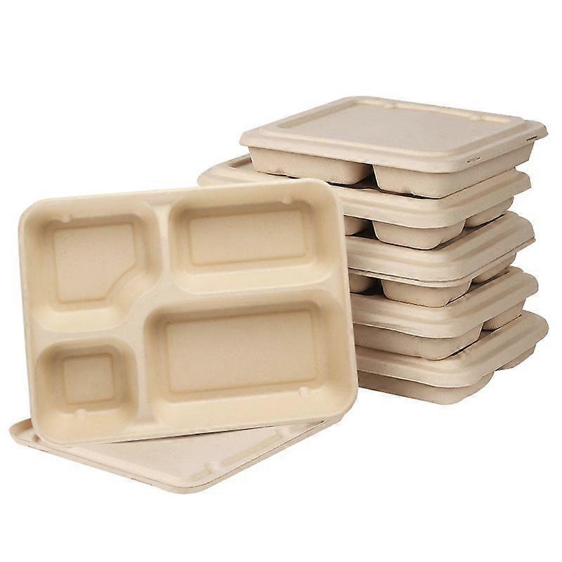Dww-20 disposable square bagasse trays - biodegradable and compostable