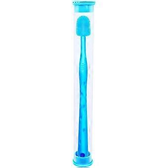1PCS Blue Dog Cat Dental Care Toothbrush, 360 Degree Extra Soft Silicone Soft Toothbrush, Dental Cleaning Brushes for Small Dog and Cat, Dense Cleanin