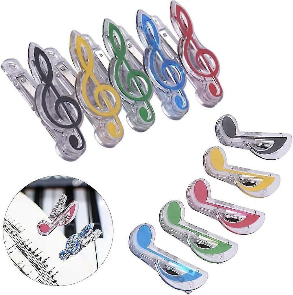 Plastic Sheet Clips Book Clips(10 Pack,multicolor Transparent)