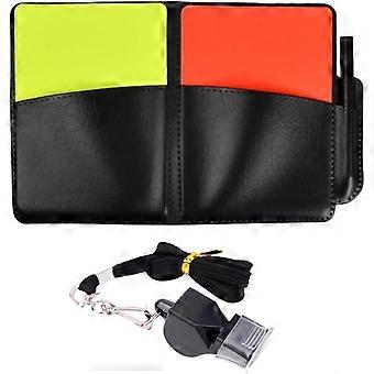 Sports Referee Set - Red Yellow Card Set, Trainer Whistle for Football, PVC Material, Ideal for Various Sports