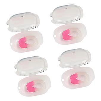 Swimming Training Nose Clip for Pool Practice, 4 Pack U Shaped Nose Clip with Ribbed Grip for Daily Swimmers  Pink