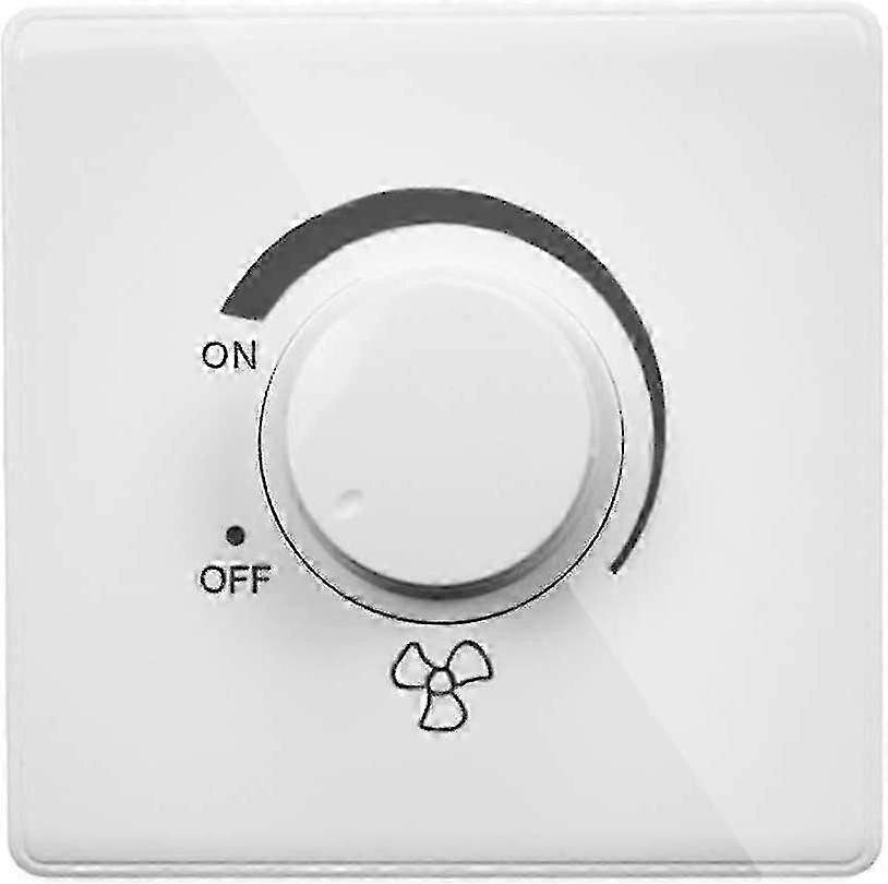 86 Type Ceiling Fan Adjustment Stepless Speed Controller Wall Switch 220V 10A Ceiling Fan Speed Control Switch White