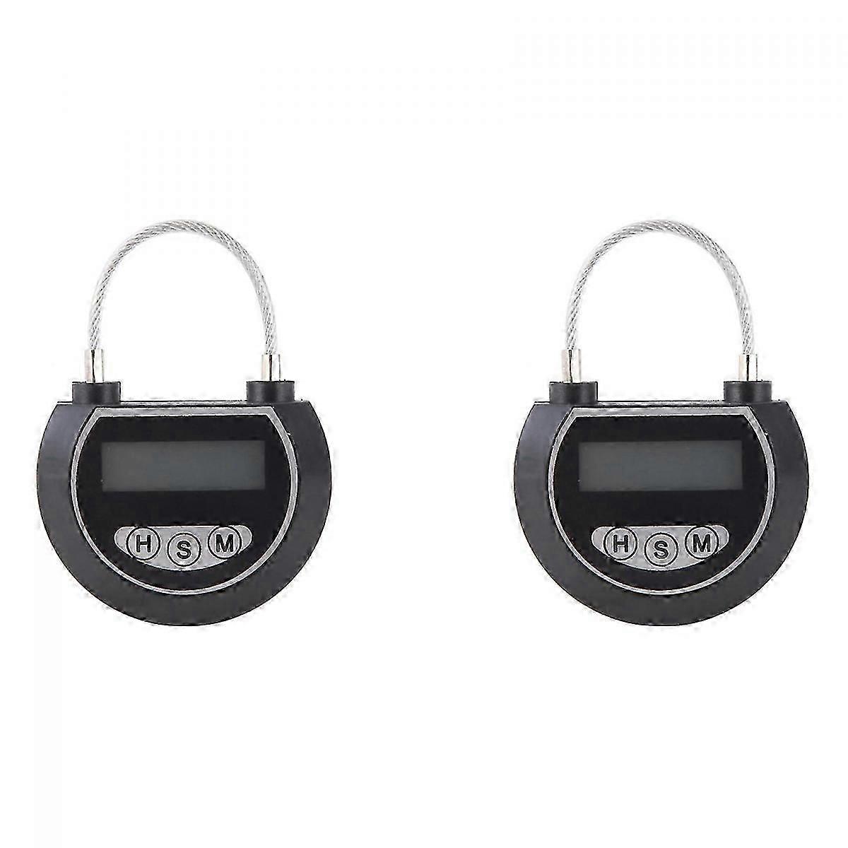 2X Electronic Time Lock Timer Lock Container Multi Function Time Lock Bin for Toys 26-27