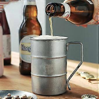 Gobelet à eau 304 en acier inoxydable style industriel créatif tasse d’eau rétro en plein air camping bière chope couleur rétro 370ml