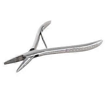 Sleek Silver Stainless Steel Hair Extension Pliers for Micro for Nano Ring Precision and Performance