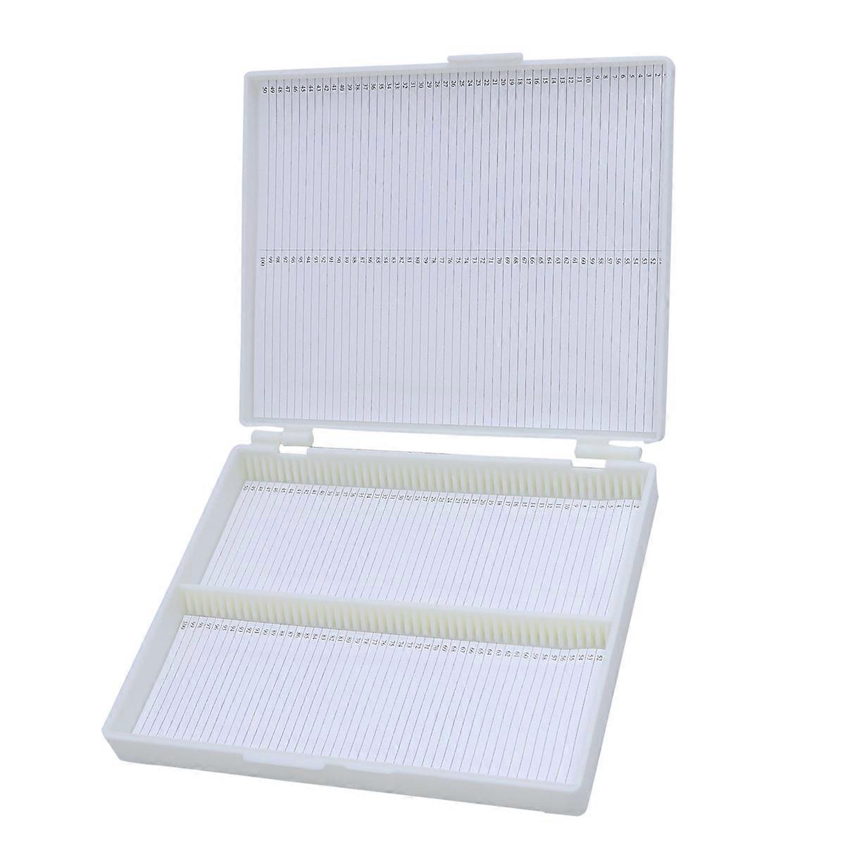 100 Grid Slide Box Professional Storage Box Microscope Slide Storage Box Slide Capacity Box