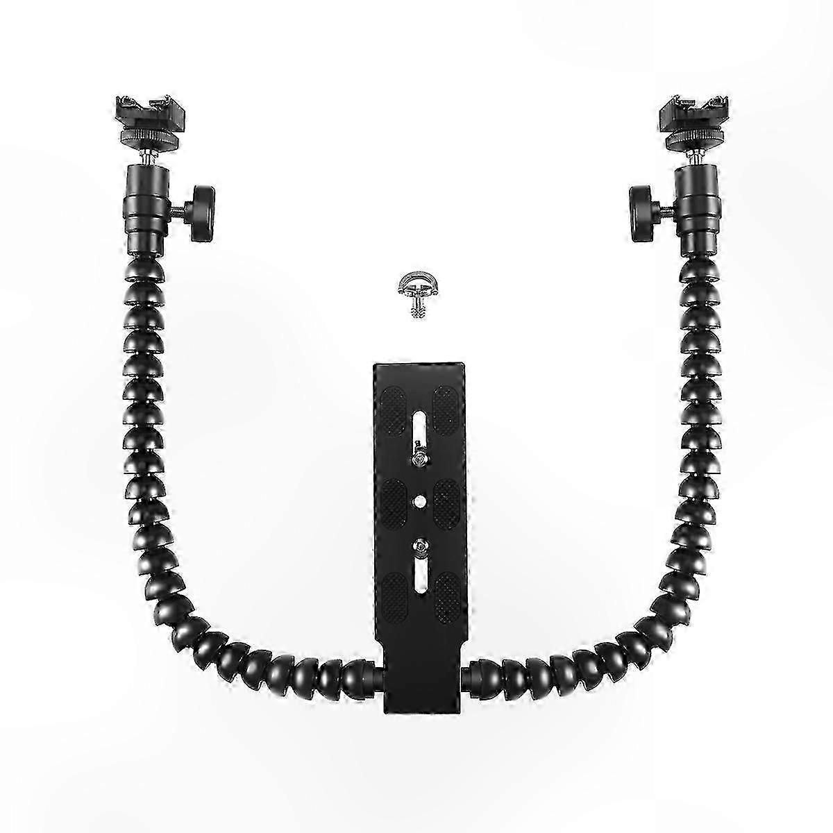 Adjustable Dual Arm Flash Bracket for Macro Photography Camera Accessories