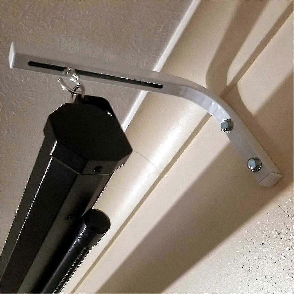 90 Degrees Projector Screen Wall Mount L-Brackets Projection Screen Hanger Adjustable Mount compatible with HD