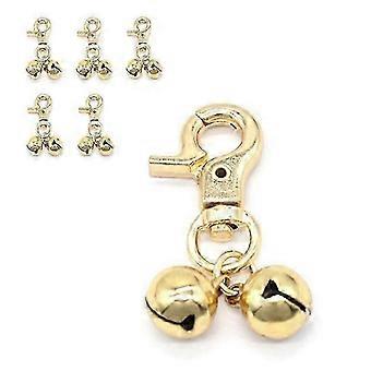 Pet Collar Bell Glossy Gold Metal Charm for Cats Dogs Keychains Holiday Decor DIY Accessories