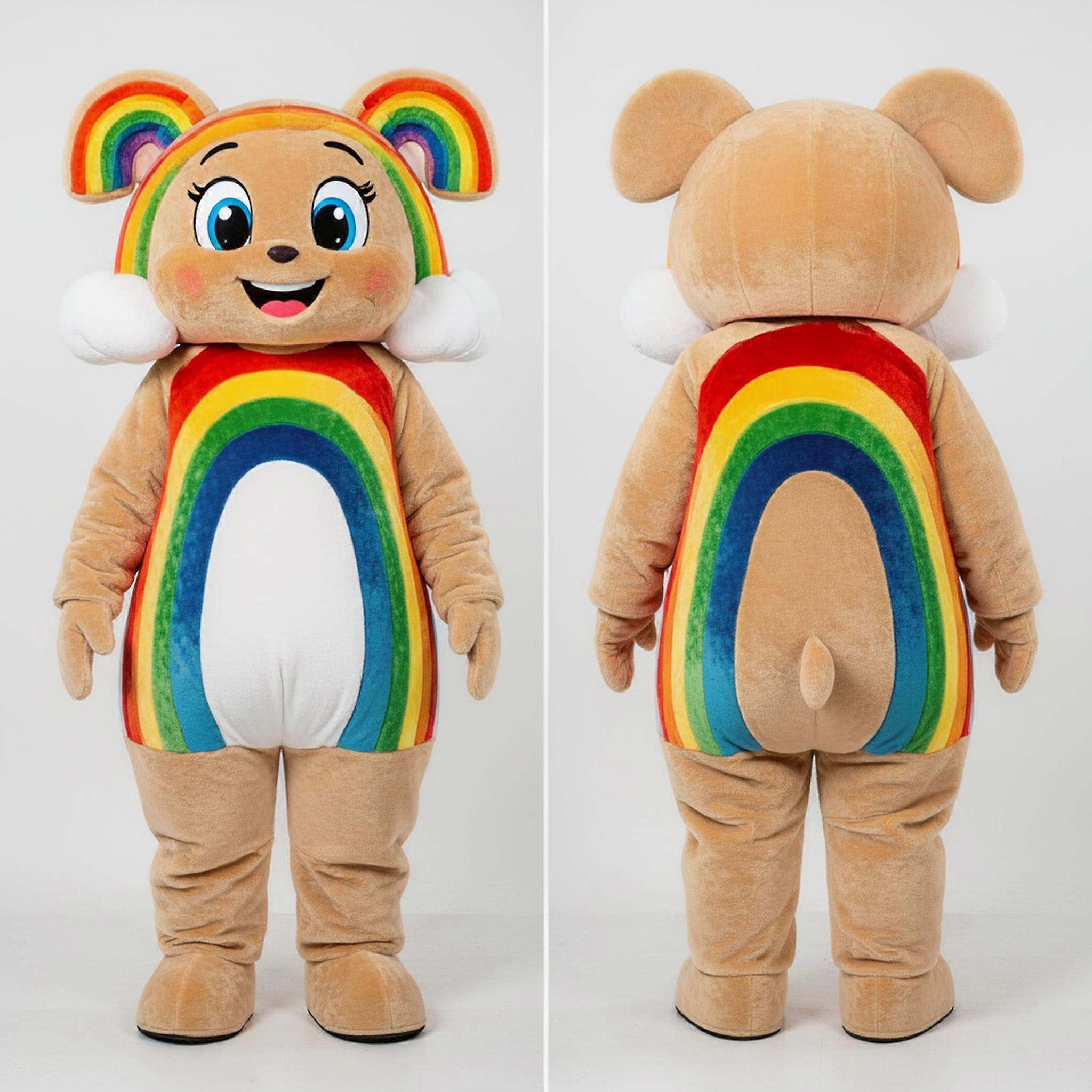 MASTICOT Vibrant Tan Rainbow Mascot