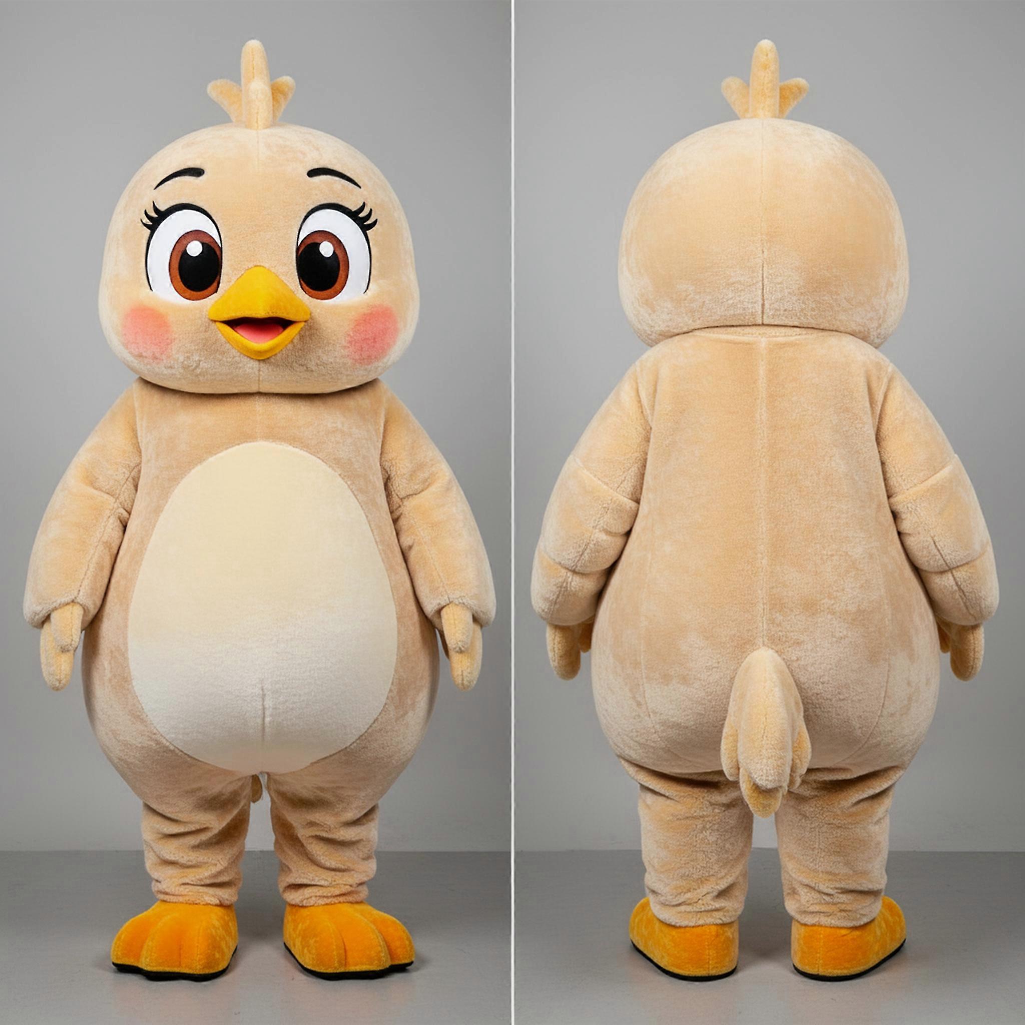 MASTICOT Beige Cartoon Canary Mascot