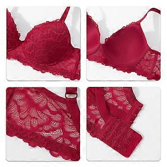 Women's Lace Bra Providing Lift Push Up Support and Comcompatible withtable Using Breathable Nylon Seamlessly Technology White 85B