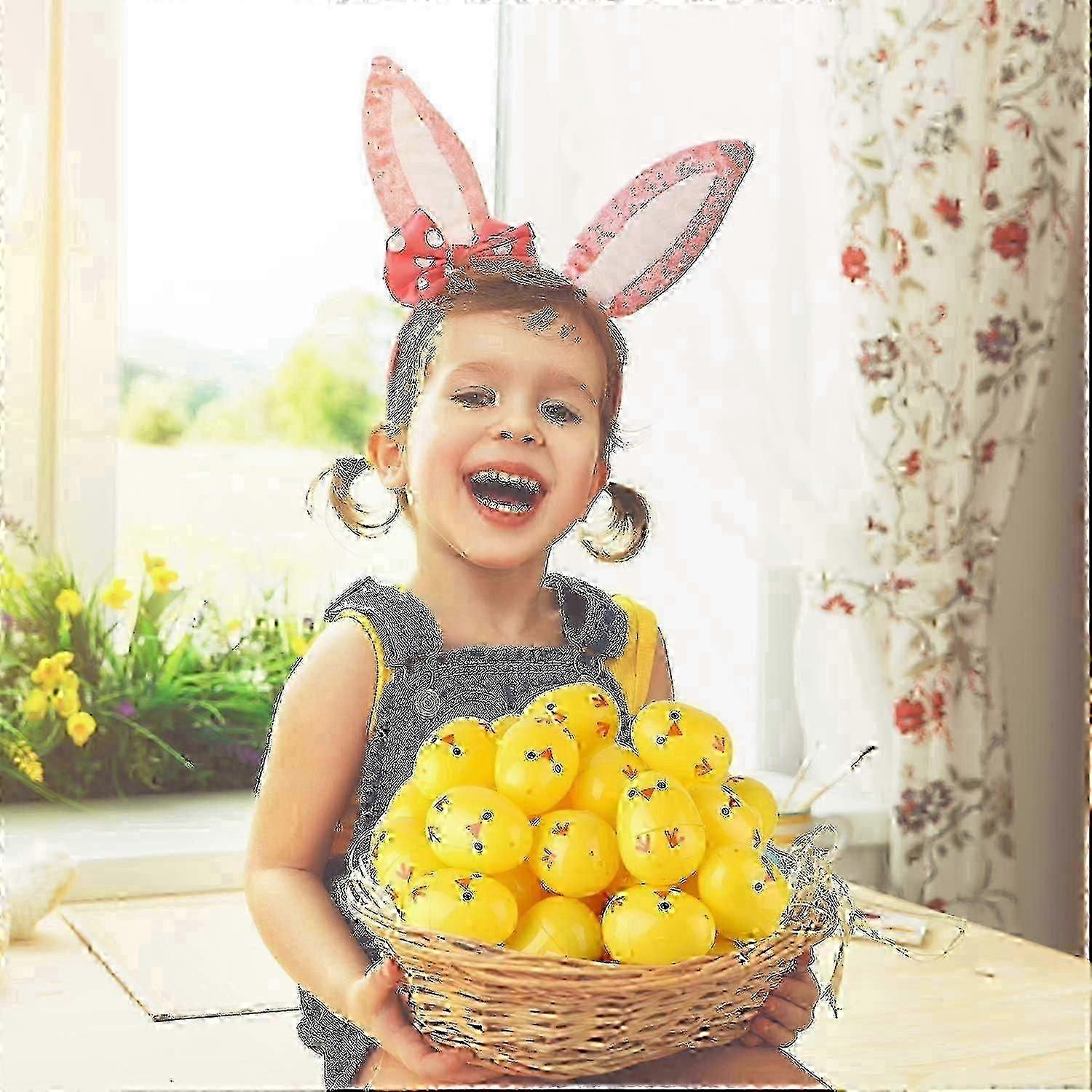 36Pcs Easter Eggs Bulk Fillable Easter Eggs Plastic Easter Chicken Eggs for Easter Basket Stuffers, Easter Egg Hunt, Easter Party Supplies ping