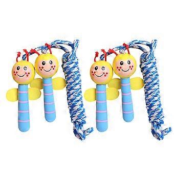 Kids Skipping Rope Cartoon Jump Rope for Exercise 6Pcs Wooden Set