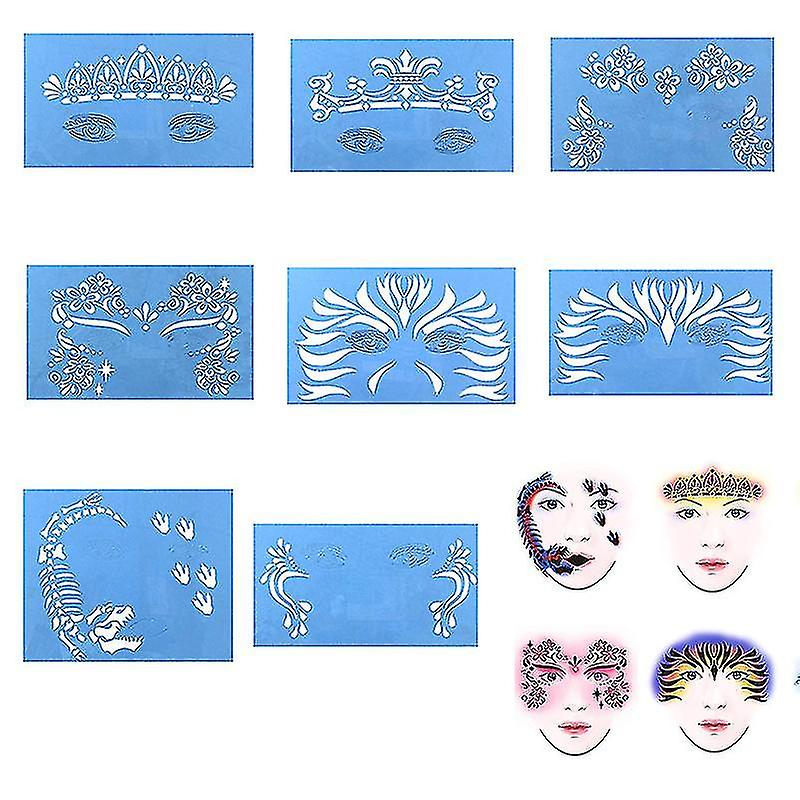 Reusable Face Paint Airbrush Glitter Tattoo Stencil