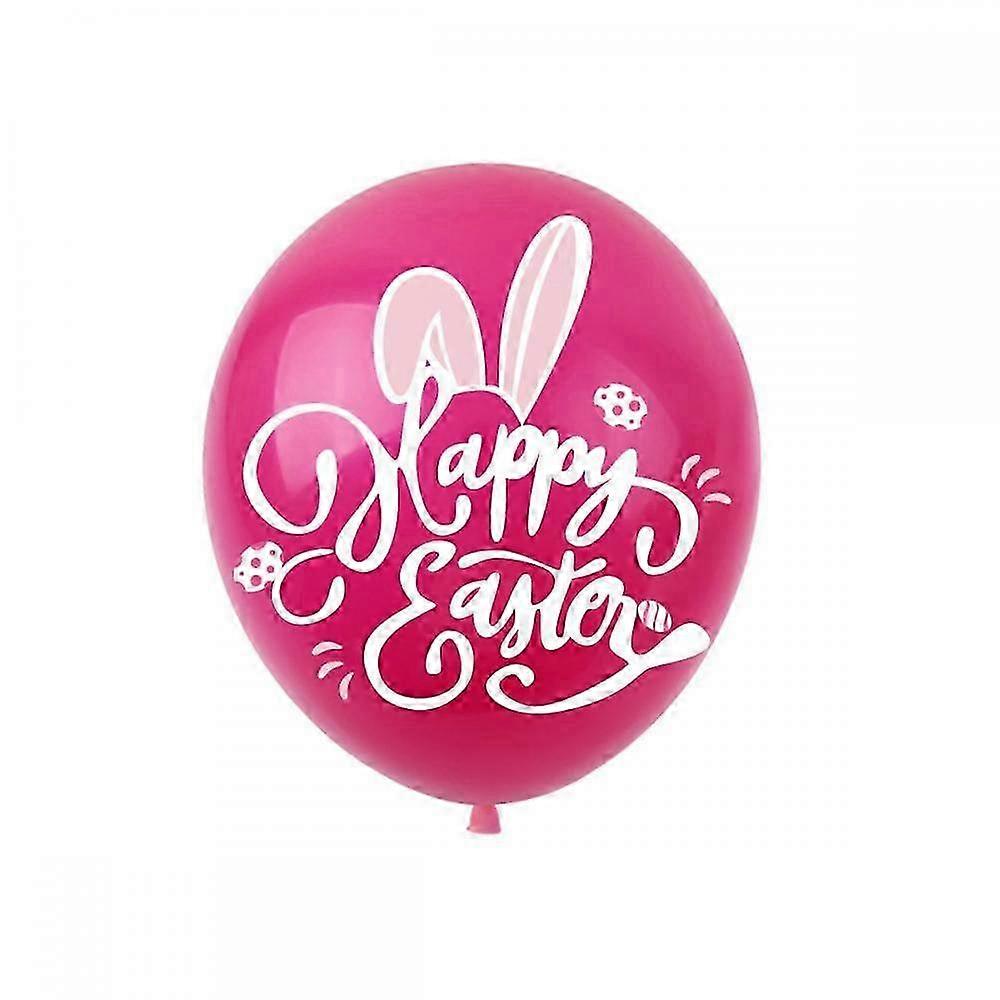 30 PCS 12 Inch Easter Rabbit Theme Latex Balloons, Red