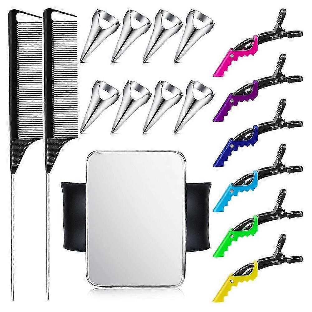 Styling Sectioning Kit 8 Rings 6 Clips 2 Combs