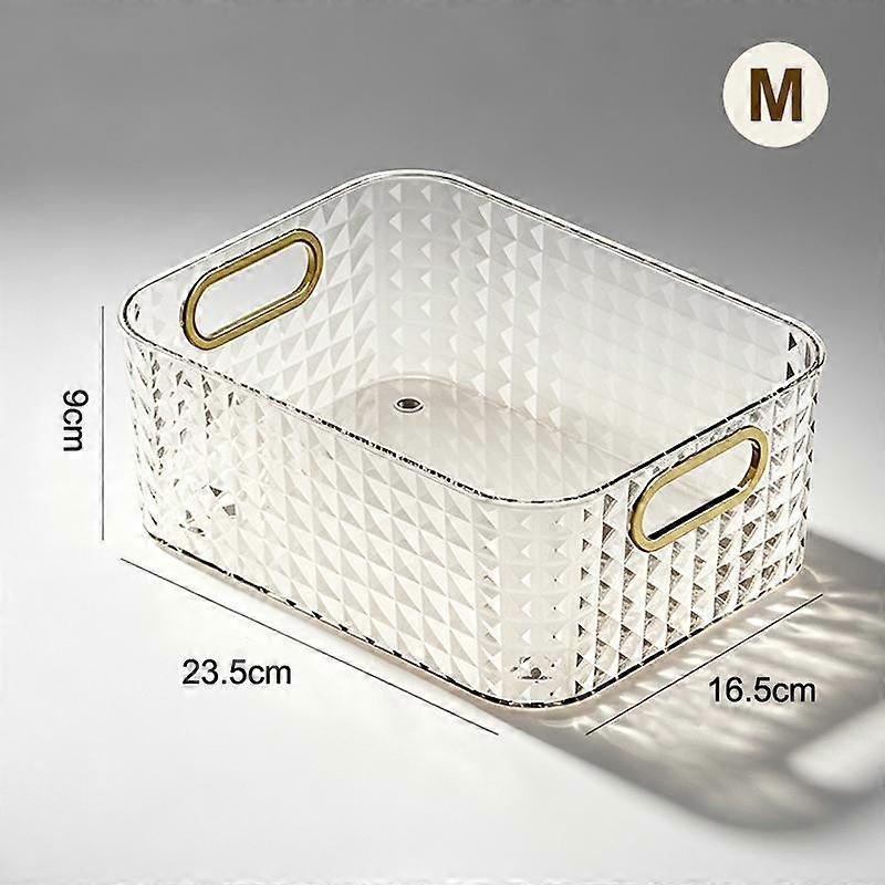 Transparent Storage Box Cosmetic Box Storage Container Plastic Storage Box Clear Drawer With Handle Stackable