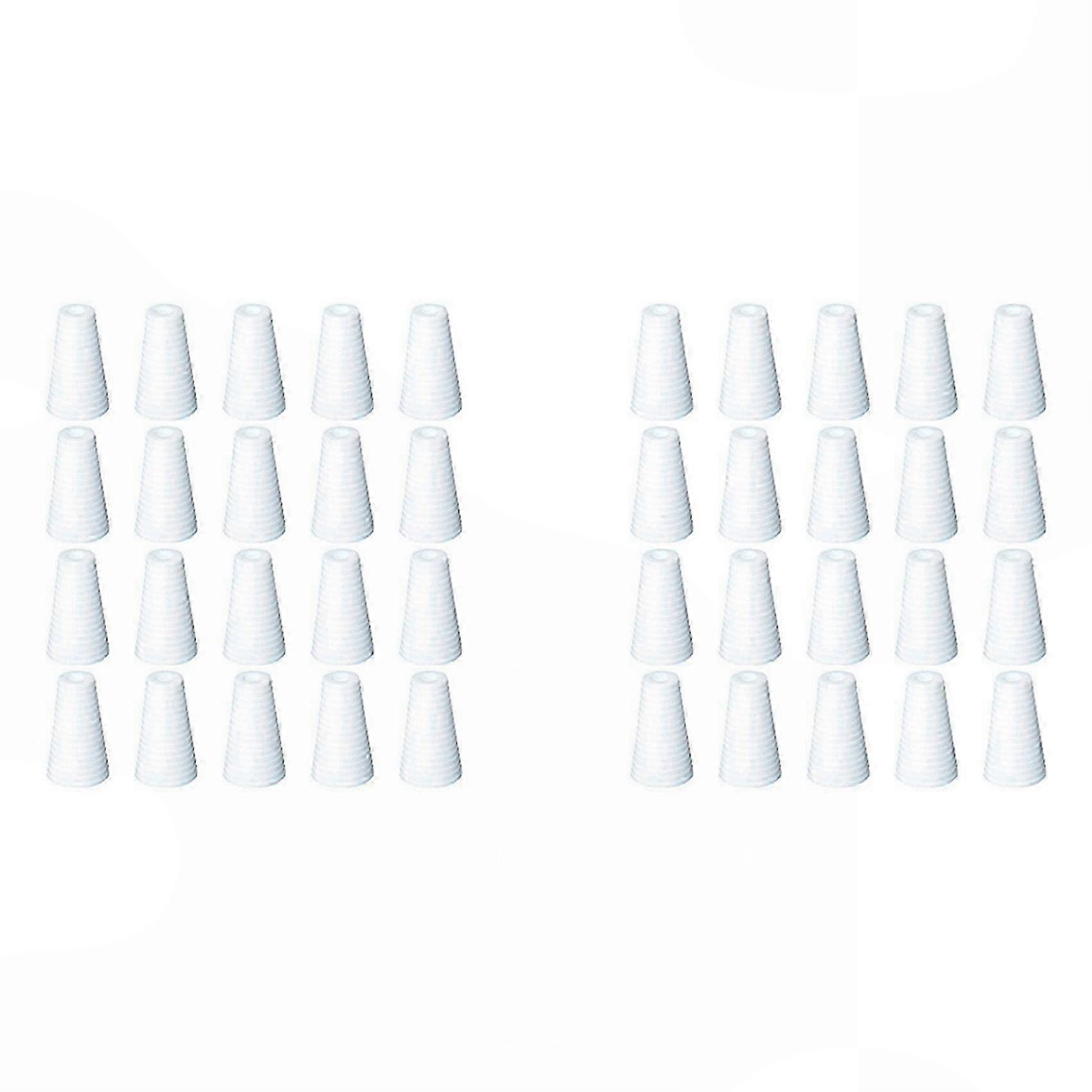 Secure Grip Replacement - 40Pcs White Blind Pull Cord Knobs for Downward End Window Blinds
