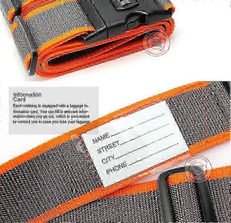 3-Digit Password Luggage Strap Nylon