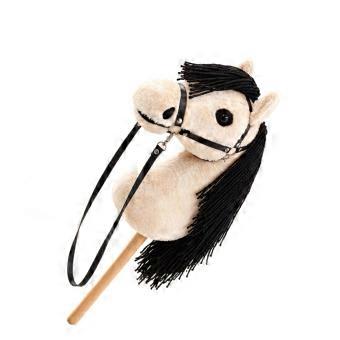 Plush Hobby Horse Prop with Attached Bridle and Reins, Soft-Filled Horse Head for Role-Play, Costume Portrayals, Themed Gatherings, and Posing