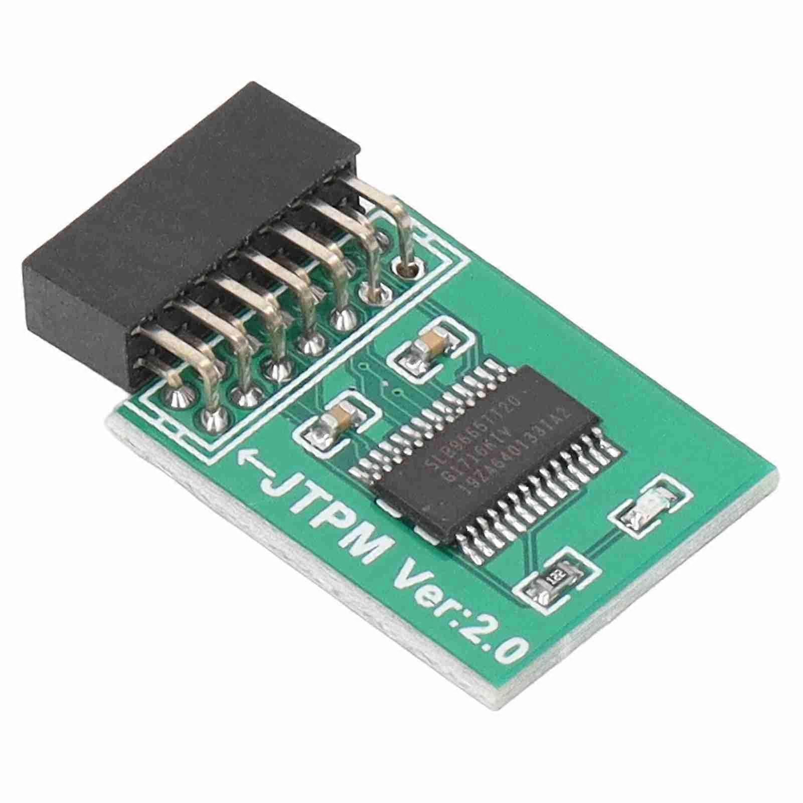 TPM 2.0 Module Strong Encryption 14 Pin LPC Interface TPM Module Board Support for Win11 Green