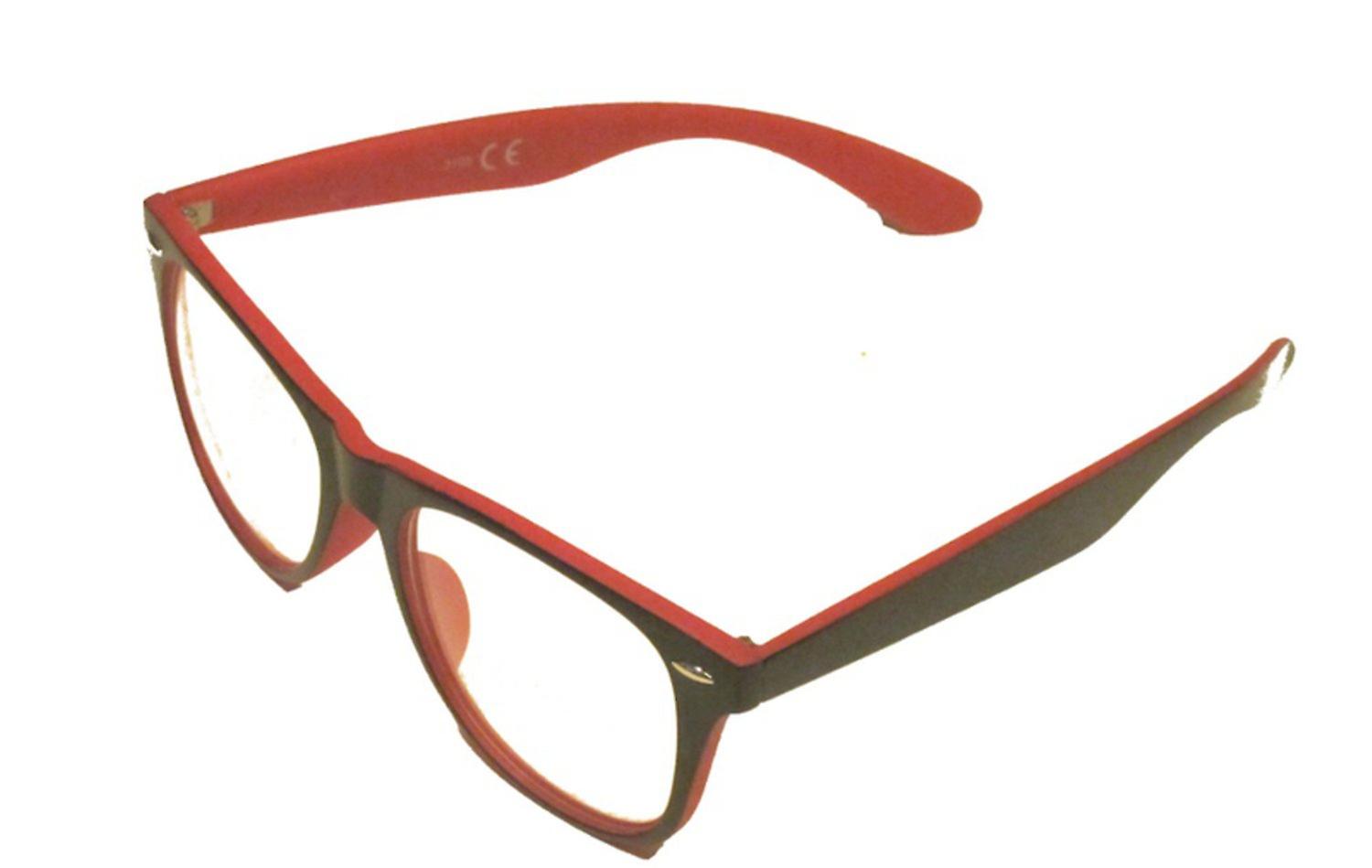 OCHELARI RETRO CLEAR - NEGRU/ROSU