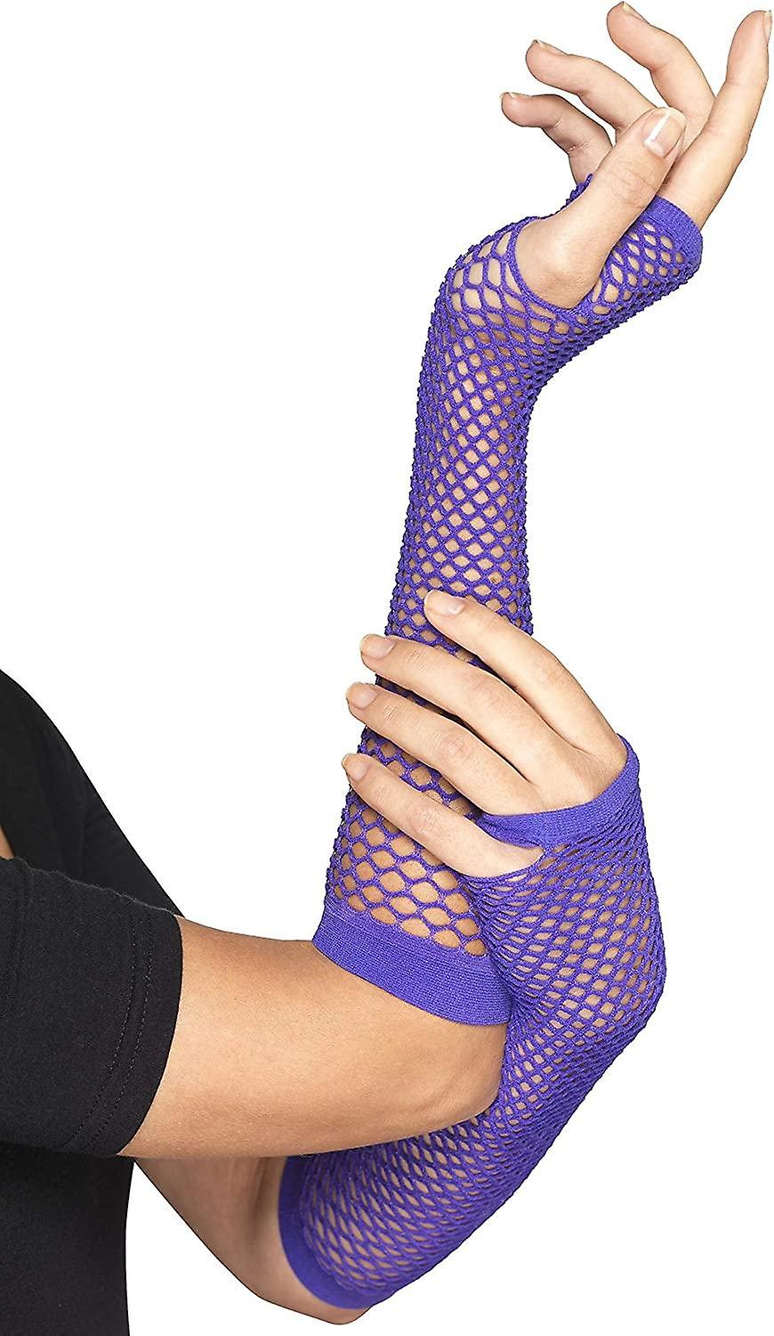 Net gloves - Long Purple