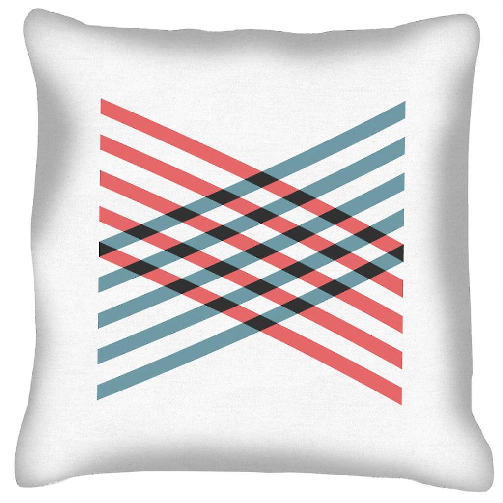 Geometric Shape Isometric Colour Grid Cushion