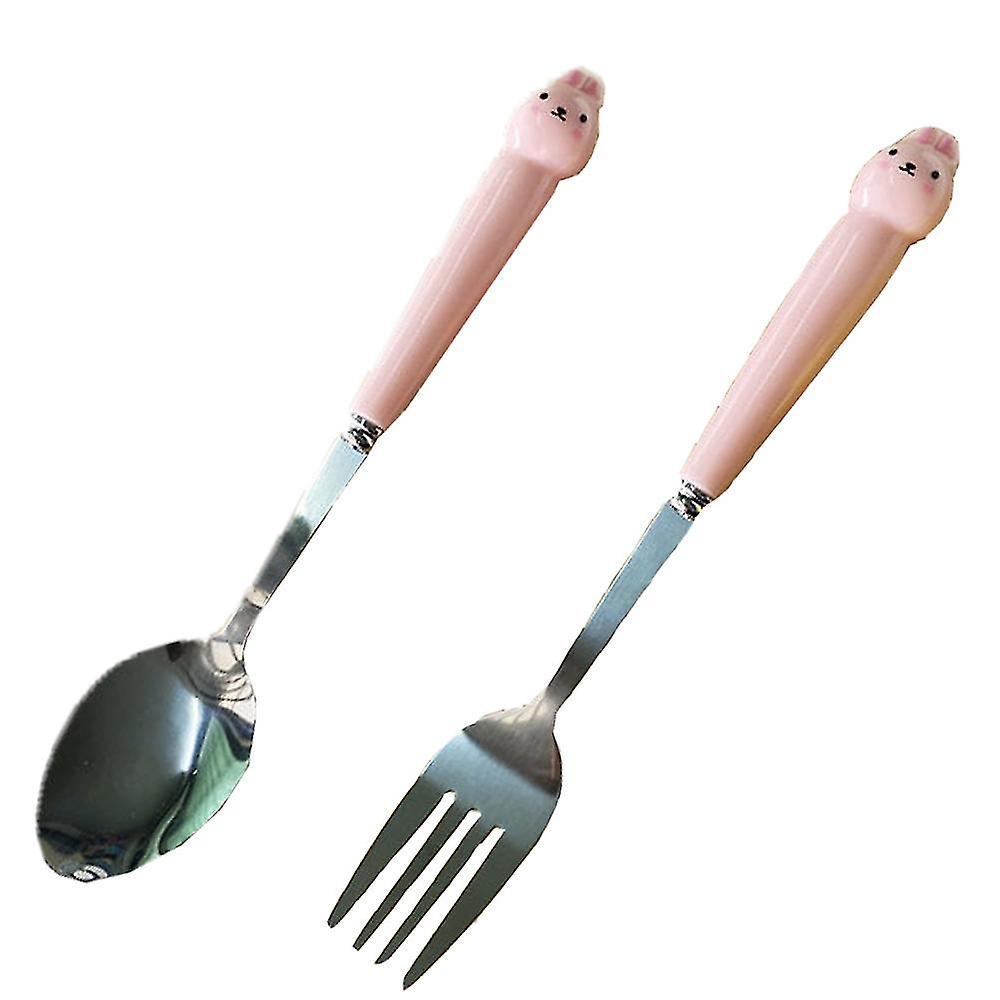 2-piece Children Flatware Setdinner Utensils Spoon Fork Set