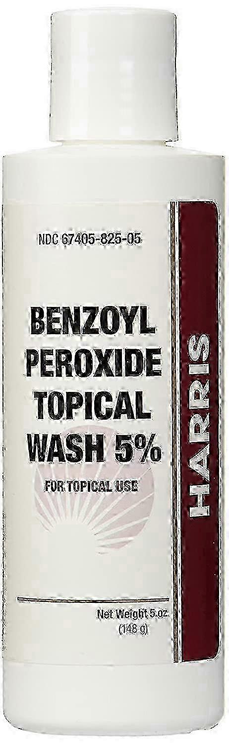 Harris Pharma Benzoyl Peroxide Topical Wash, 5%, 5 Oz