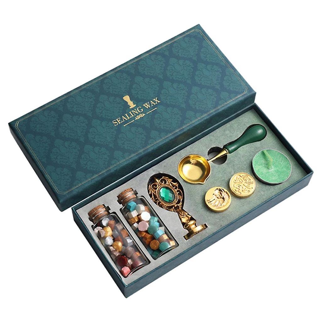 Style vintage bricolage cire à cacheter ensemble cire chauffe-sceau timbre Kit Style 1