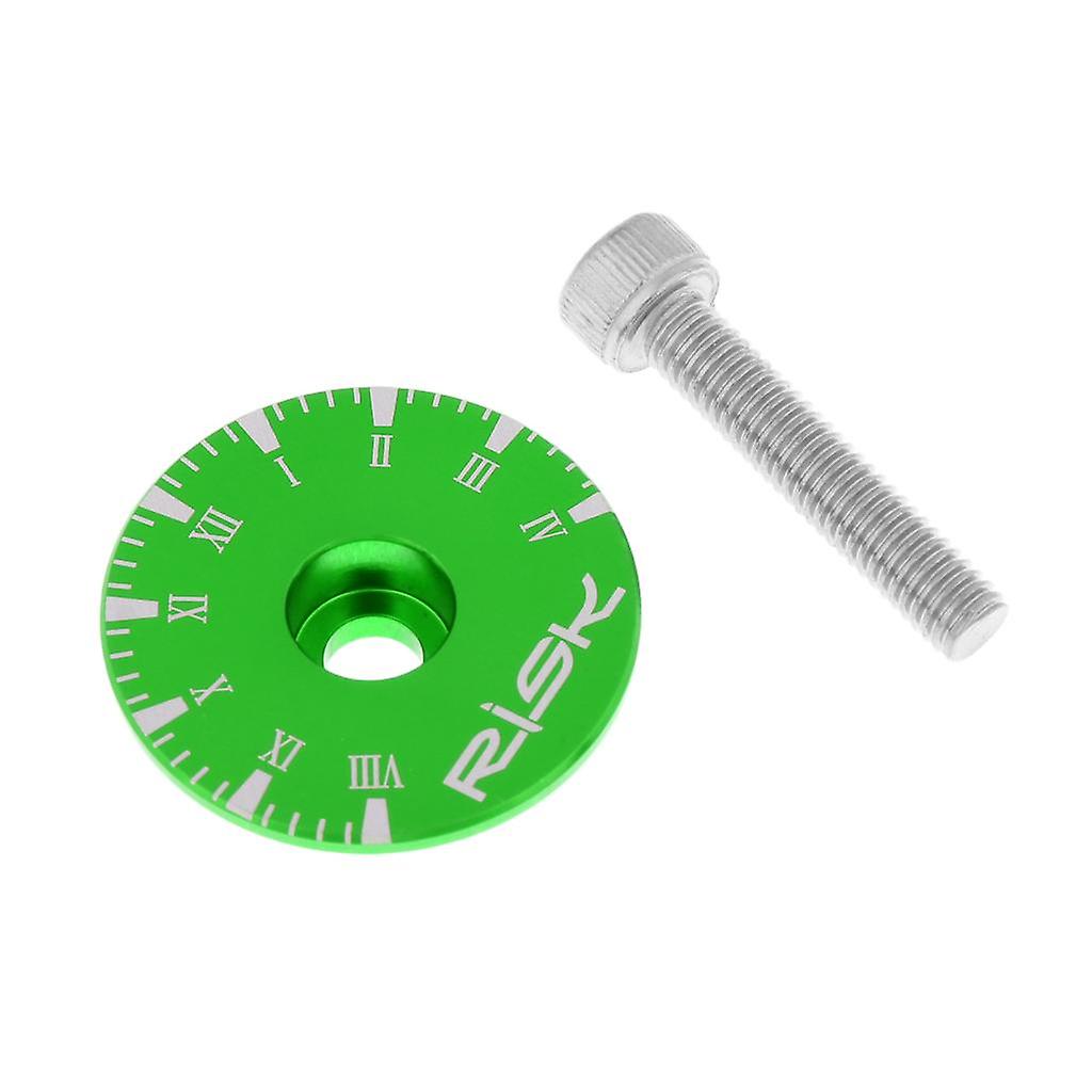 CNC Bicycle Road Mountain Bike Headset Stem Top Cap Green